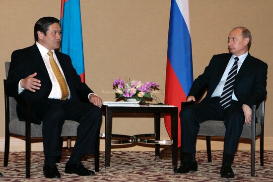NAMBARYN ENKHBAYAR AND VLADIMIR PUTIN 