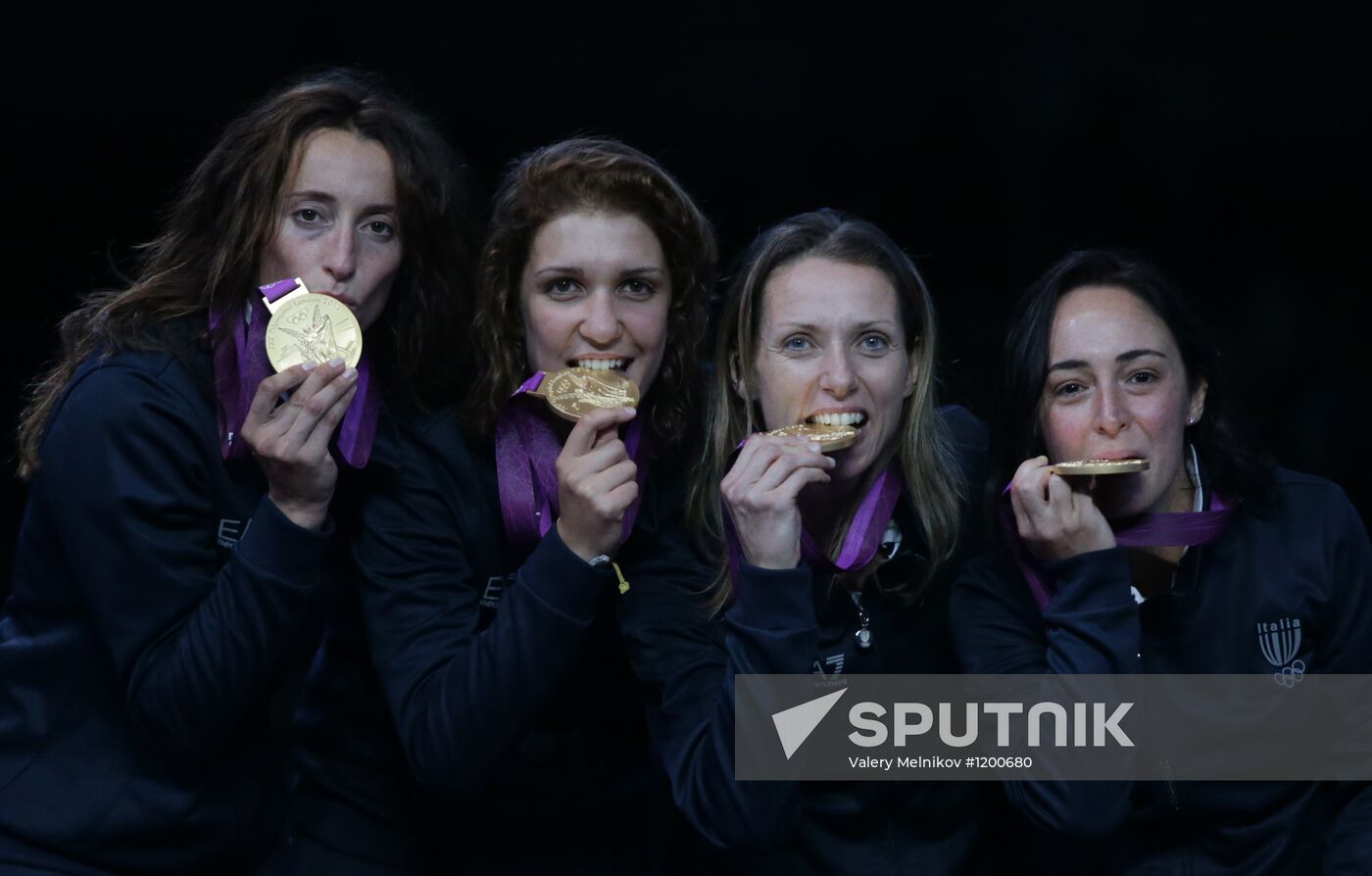 Olympic Games 2012. Women's team foil. Fencing.