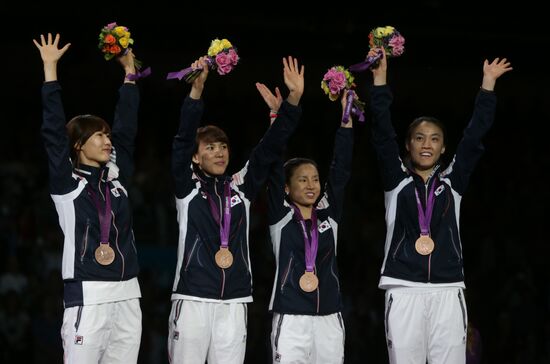 Olympic Games 2012. Women's team foil. Fencing.