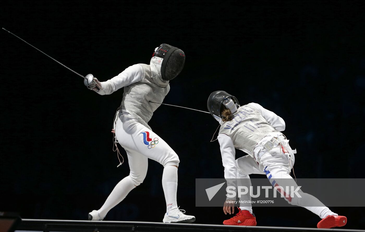 Olympic Games 2012. Women's team foil. Fencing.