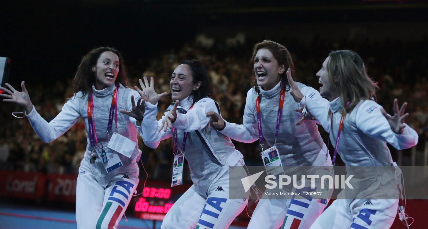 Olympic Games 2012. Women's team foil. Fencing.