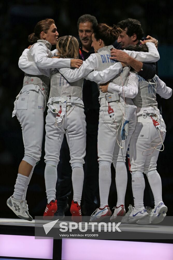 Olympic Games 2012. Women's team foil. Fencing.