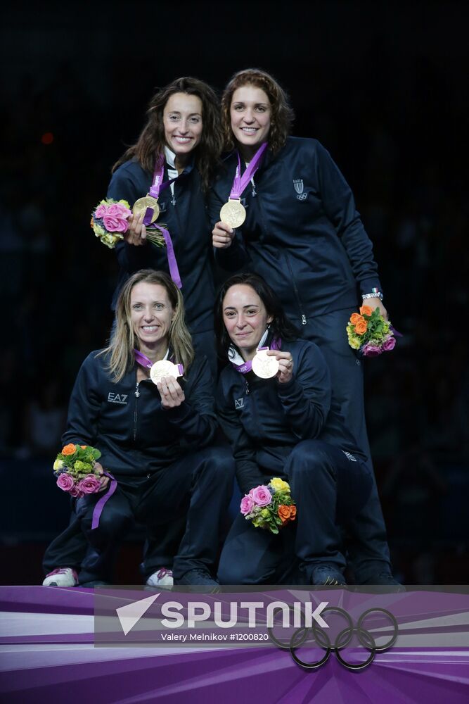 Olympic Games 2012. Women's team foil. Fencing.