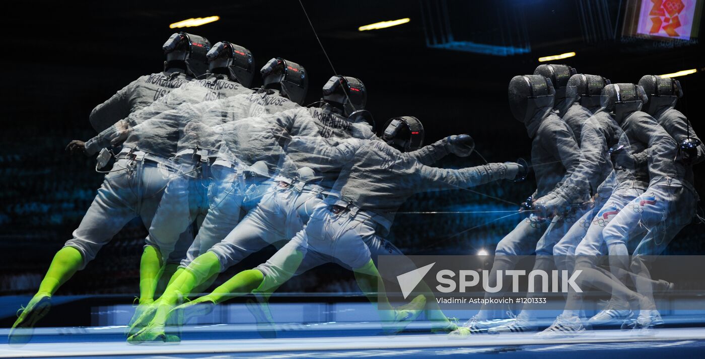 2012 Olympics. Fencing. Men's Team Sabre