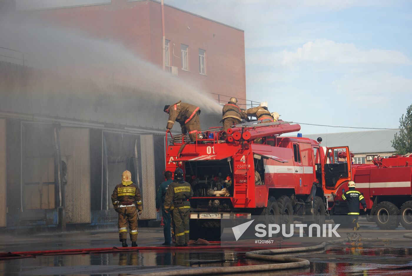 Fire at meat warehouse in Rostov-on-Don