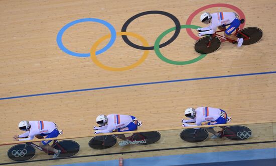 2012 Olympics. Cycle track. Men's team pursuit