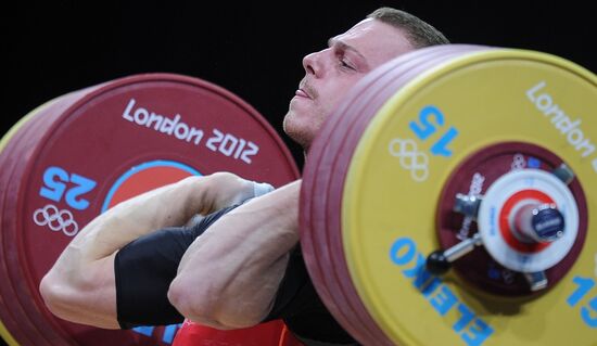 2012 Olympics. Men's 85 kg Weightlifting