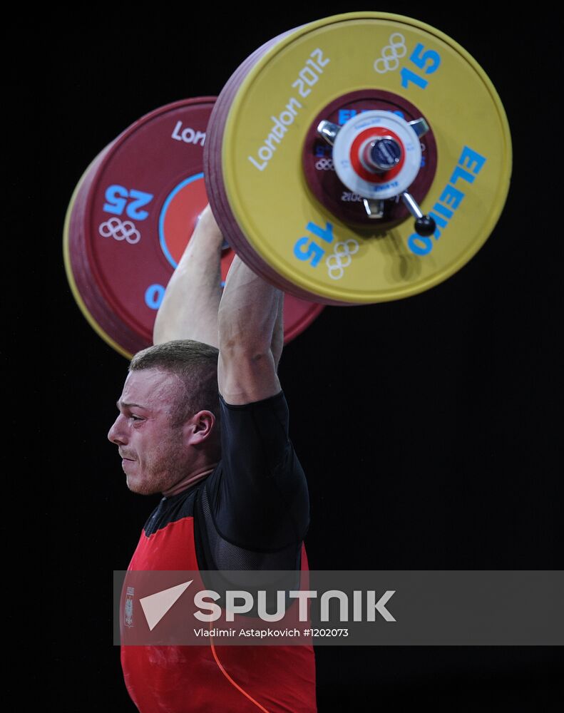 2012 Olympics. Men's 85 kg Weightlifting