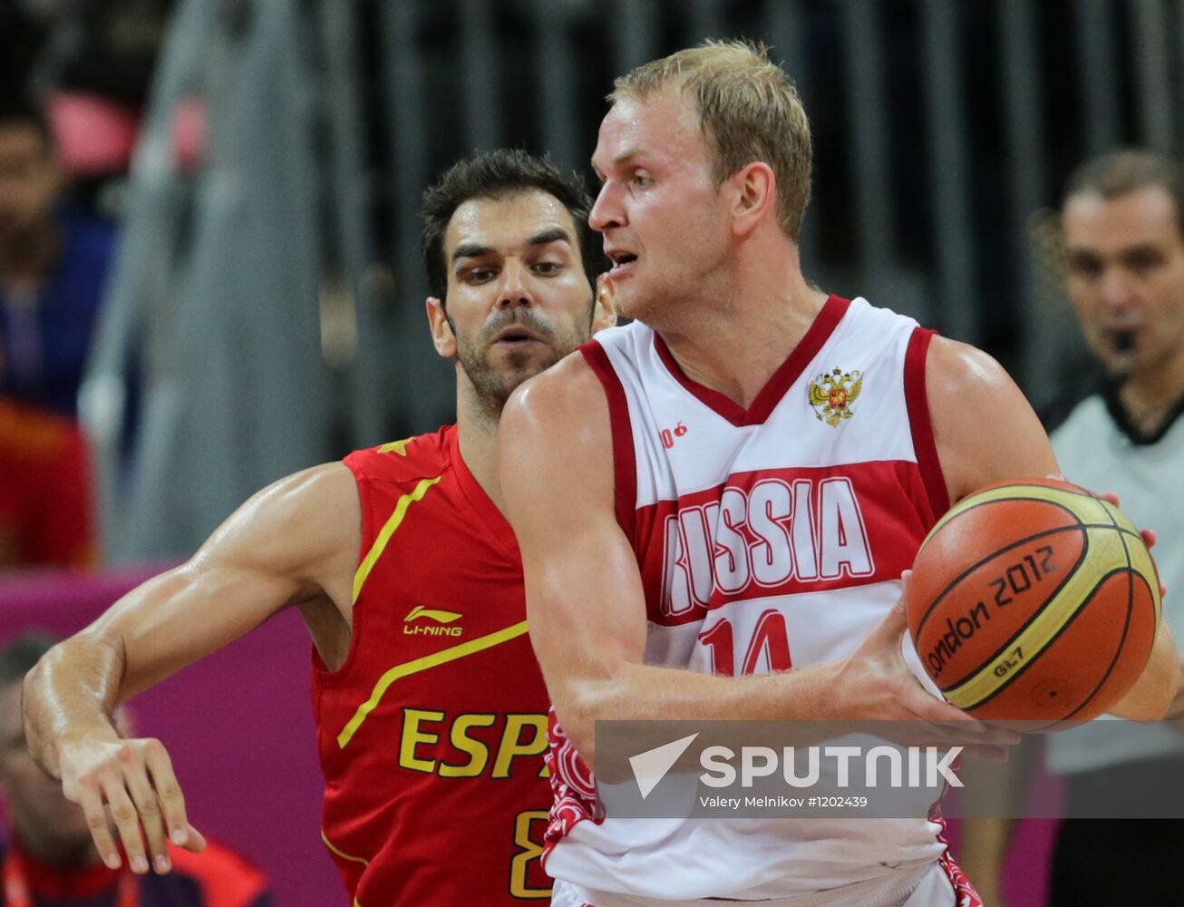 2012 Olympics. Men's Basketball. Russia vs. Spain