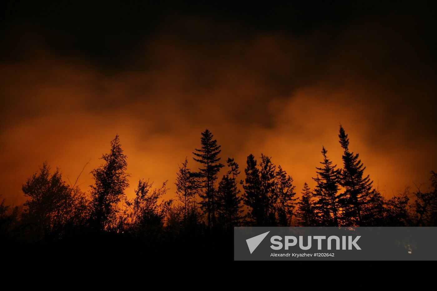 Wildfires battled in Krasnoyarsk Region