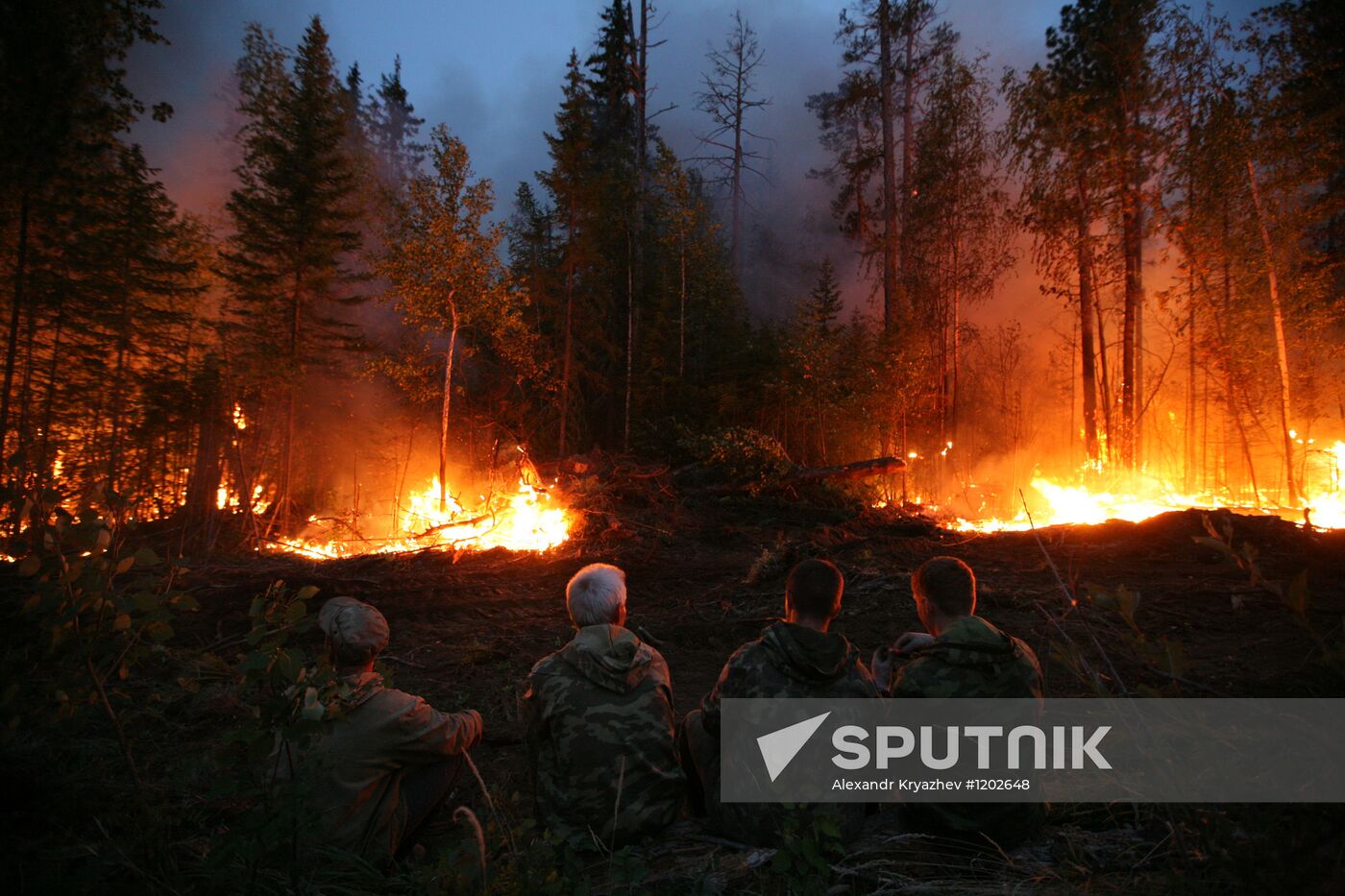 Wildfires battled in Krasnoyarsk Territory