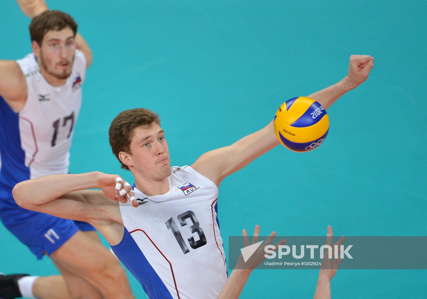 2012 Olympics. Men's Volleyball. Russia vs. USA