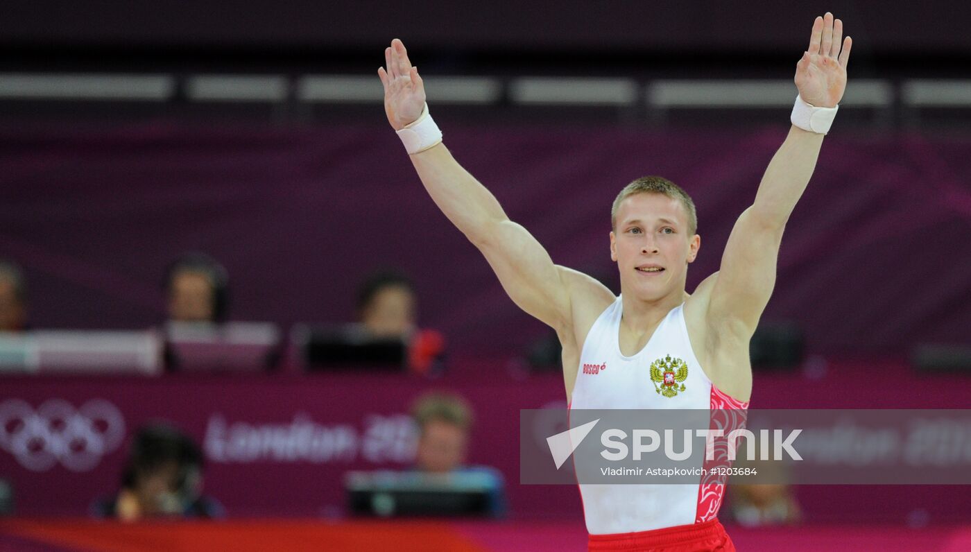 Olympics 2012 Men's Gymnastics. Floor exercise