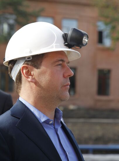 Dmitry Medvedev's working visit to Siberia. Leninsk-Kuznetsky