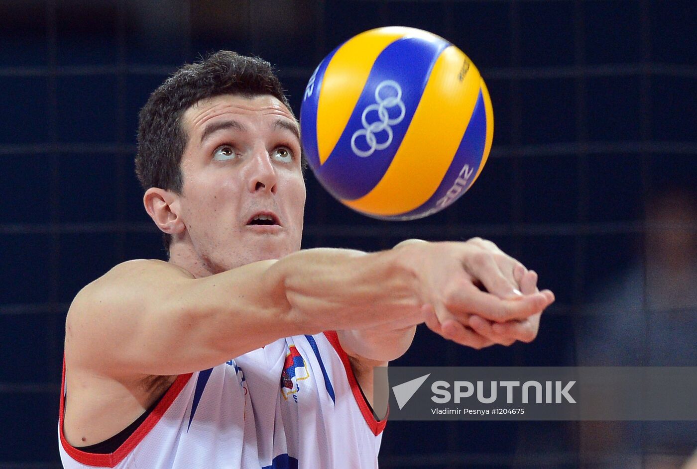 2012 Olympics. Men's Volleyball. Russia vs. Serbia