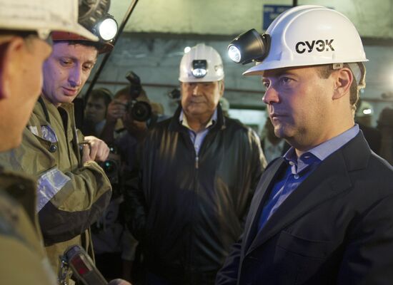 Dmitry Medvedev's working visit to Siberia. Kuznetsk basin