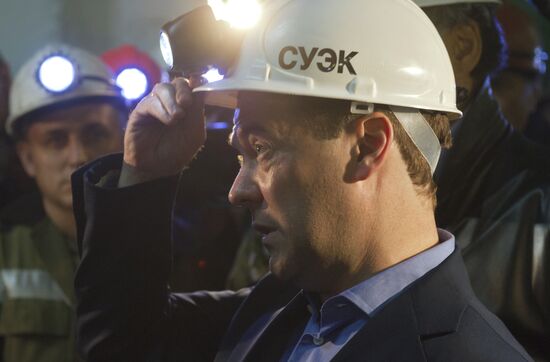 Dmitry Medvedev's working visit to Siberia. Kuzbass