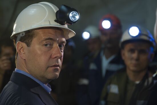 Dmitry Medvedev's working visit to Siberia. Kuznetsk basin