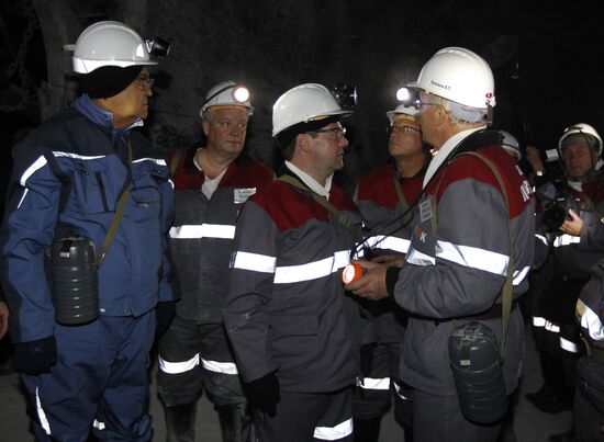 Dmitry Medvedev's working visit to Siberia. Kuznetsk basin