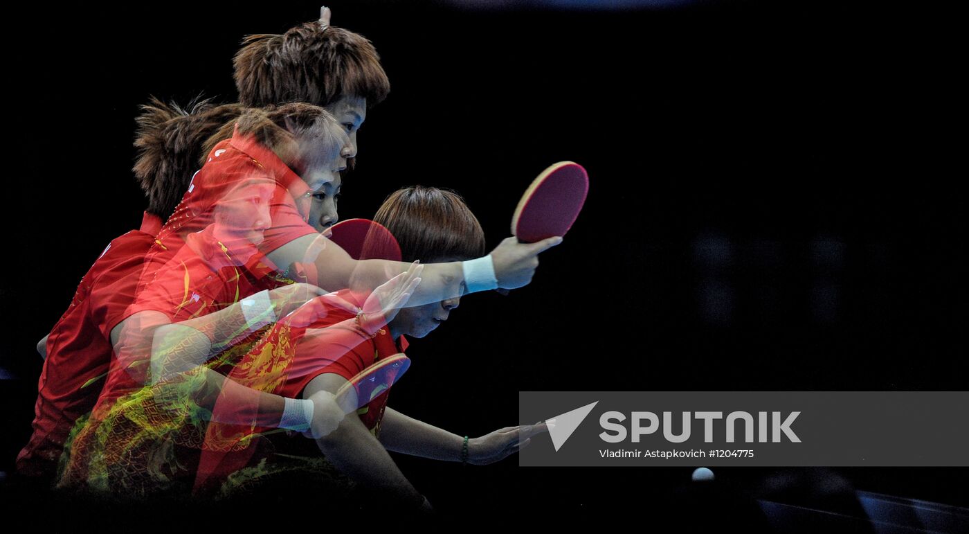 2012 Olympics. Table tennis. Women. Semi-finals. Teams