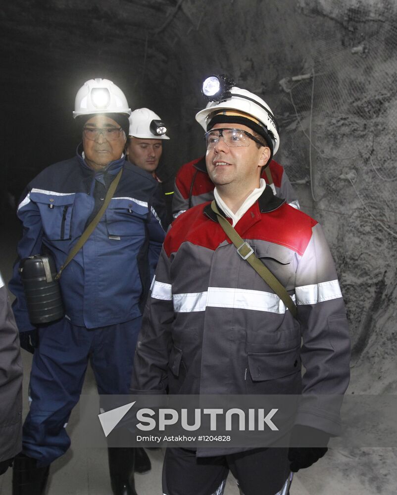 Dmitry Medvedev's working visit to Siberia. Kuznetsk basin