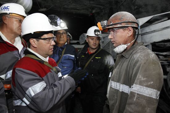 Dmitry Medvedev's working visit to Siberia. Kuznetsk basin