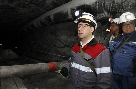Dmitry Medvedev's working visit to Siberia. Kuznetsk basin