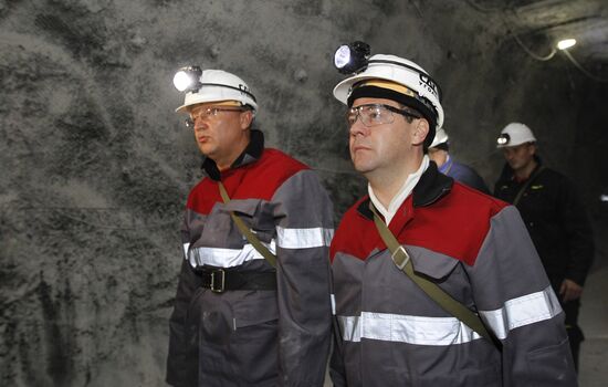 Dmitry Medvedev's working visit to Siberia. Kuznetsk basin