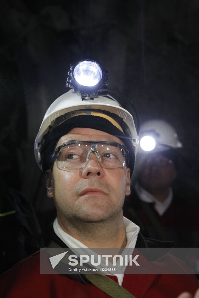 Dmitry Medvedev's working visit to Siberia. Kuznetsk basin