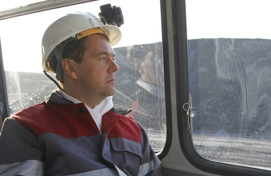 Dmitry Medvedev's working visit to Siberia. Kuznetsk basin