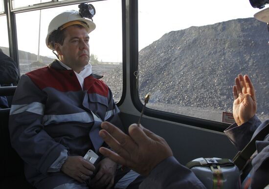 Dmitry Medvedev's working visit to Siberia. Kuznetsk basin