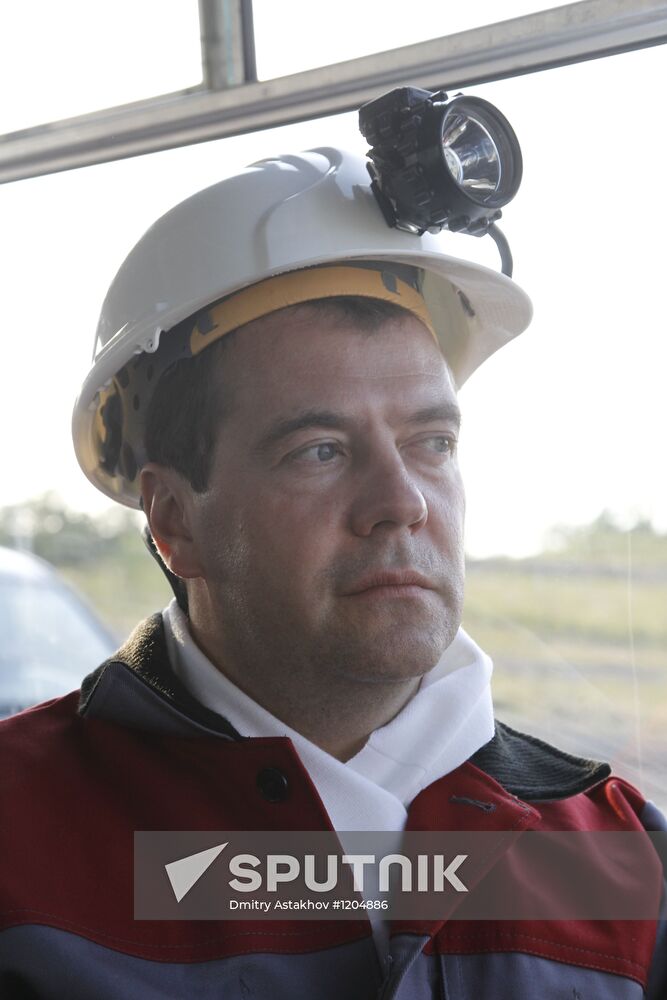 Dmitry Medvedev's working visit to Siberia. Kuznetsk basin