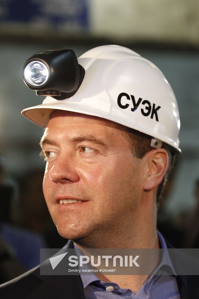 Dmitry Medvedev's working visit to Siberia. Kuznetsk basin