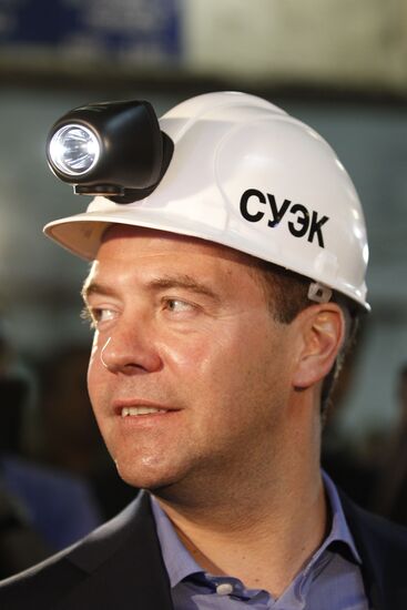 Dmitry Medvedev's working visit to Siberia. Kuznetsk basin