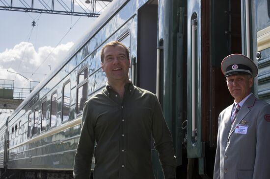 Dmitry Medvedev visits Siberia. Day two