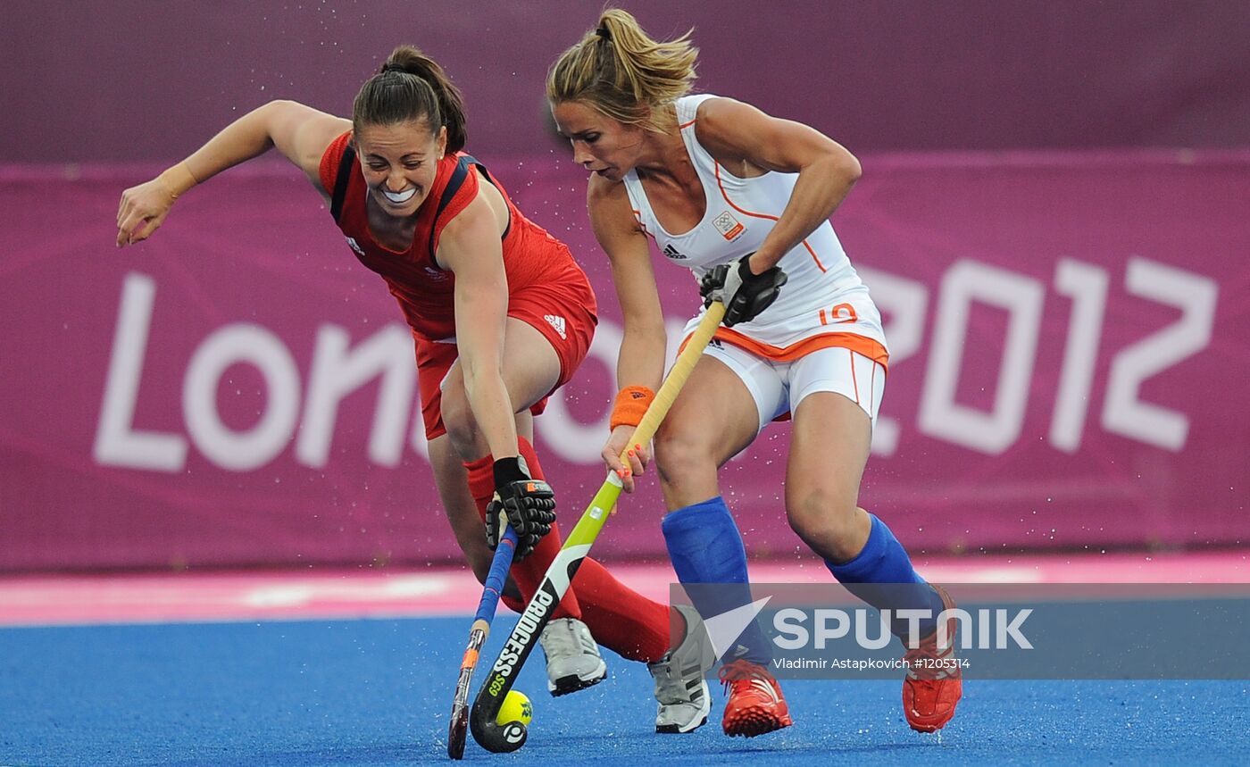 Olympics 2012 Women's Field Hockey. U.K. vs. the Netherlands