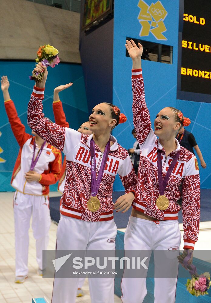 2012 Olympics. Synchronized Swimming Duet Finals