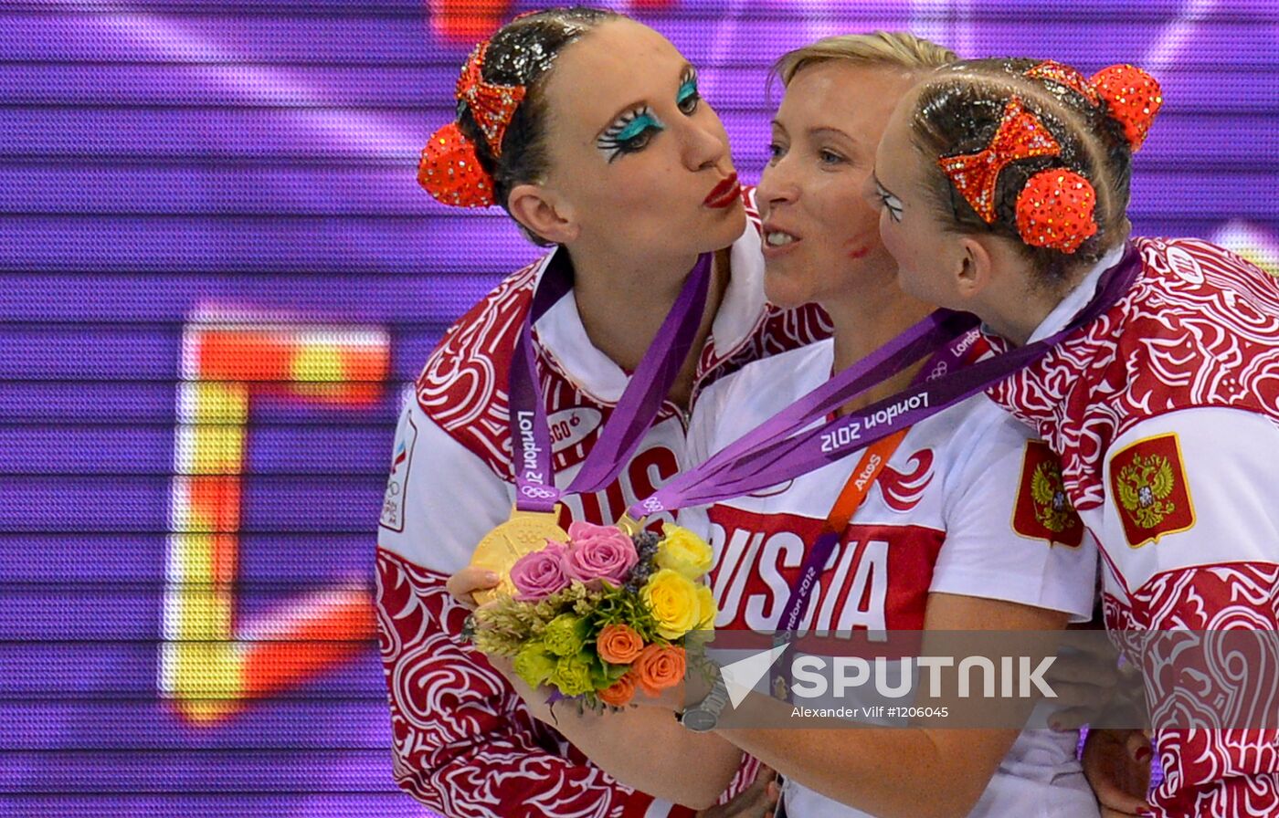2012 Olympics. Synchronized Swimming Duet Finals
