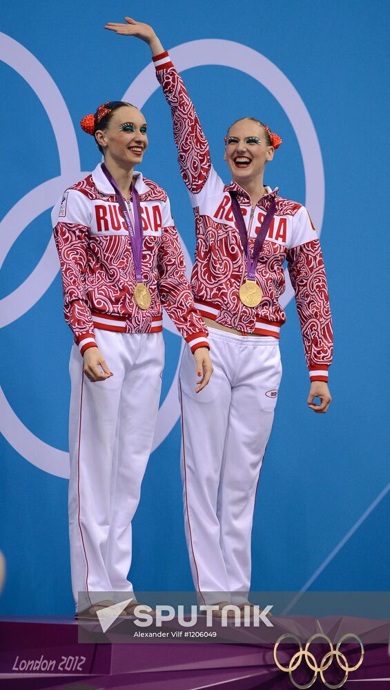 2012 Olympics. Synchronized Swimming Duet Finals