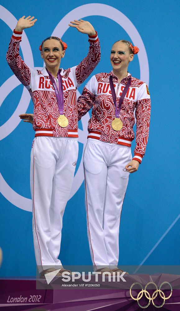 2012 Olympics. Synchronized Swimming Duet Finals
