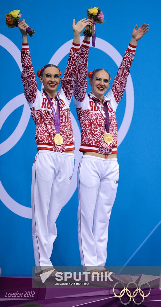 2012 Olympics. Synchronized Swimming Duet Finals