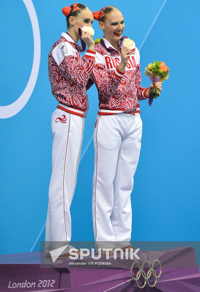 2012 Olympics. Synchronized Swimming Duet Finals
