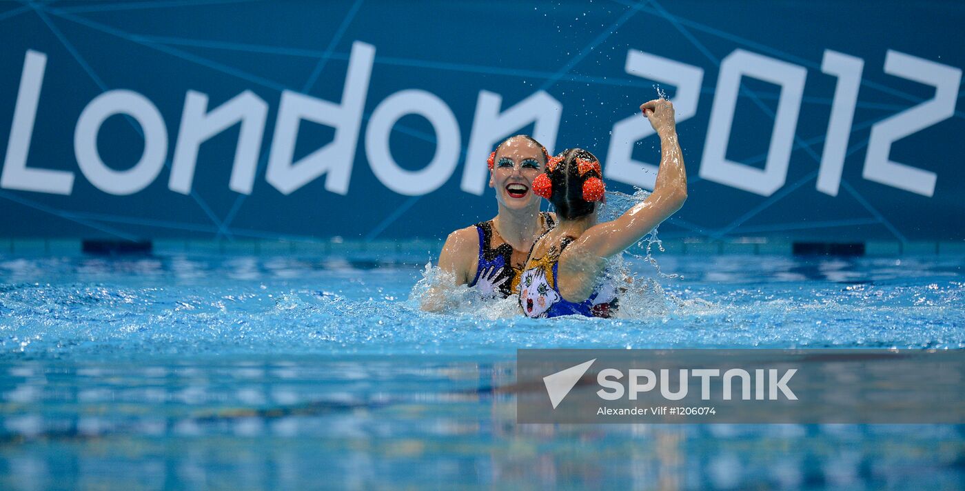 2012 Olympics. Synchronized Swimming Duet Finals