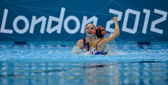 2012 Olympics. Synchronized Swimming Duet Finals