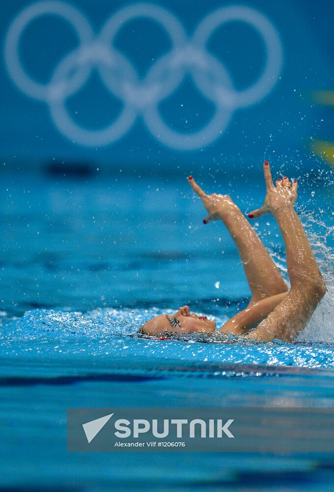 2012 Olympics. Synchronized Swimming Duet Finals
