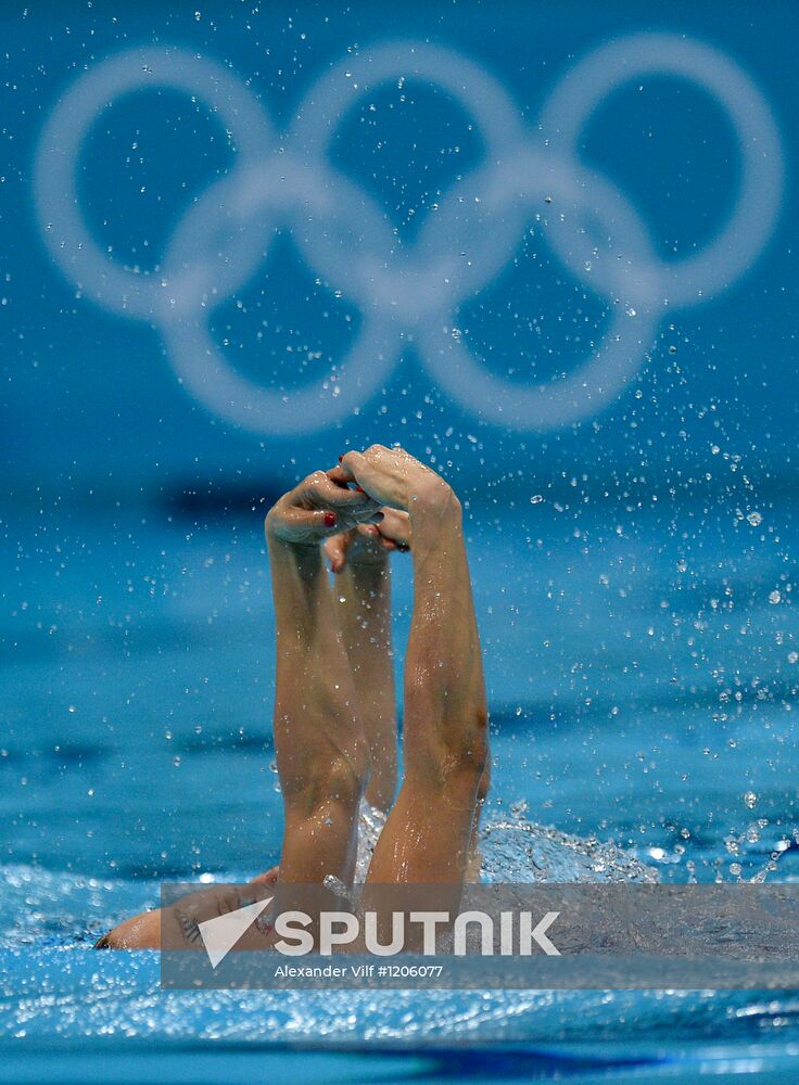 2012 Olympics. Synchronized Swimming Duet Finals