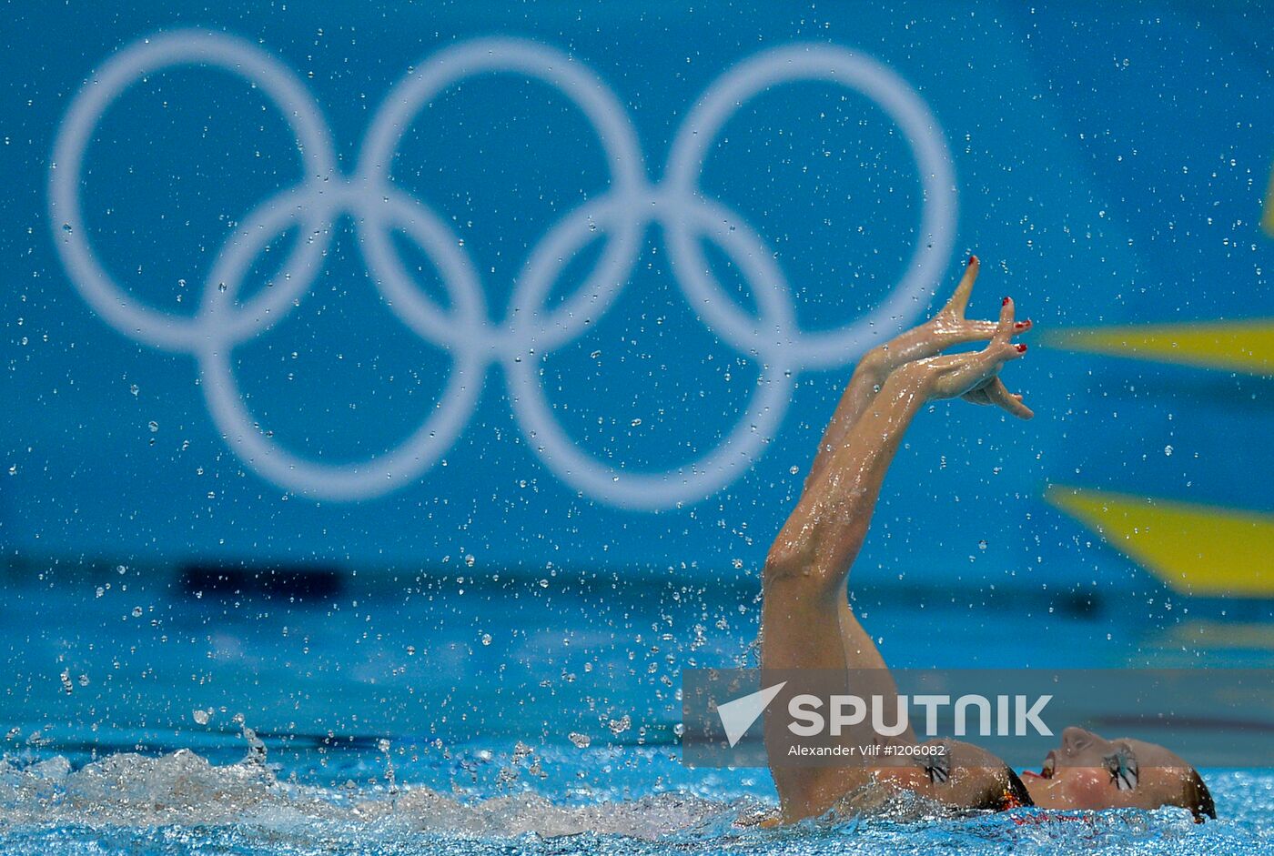 2012 Olympics. Synchronized Swimming Duet Finals