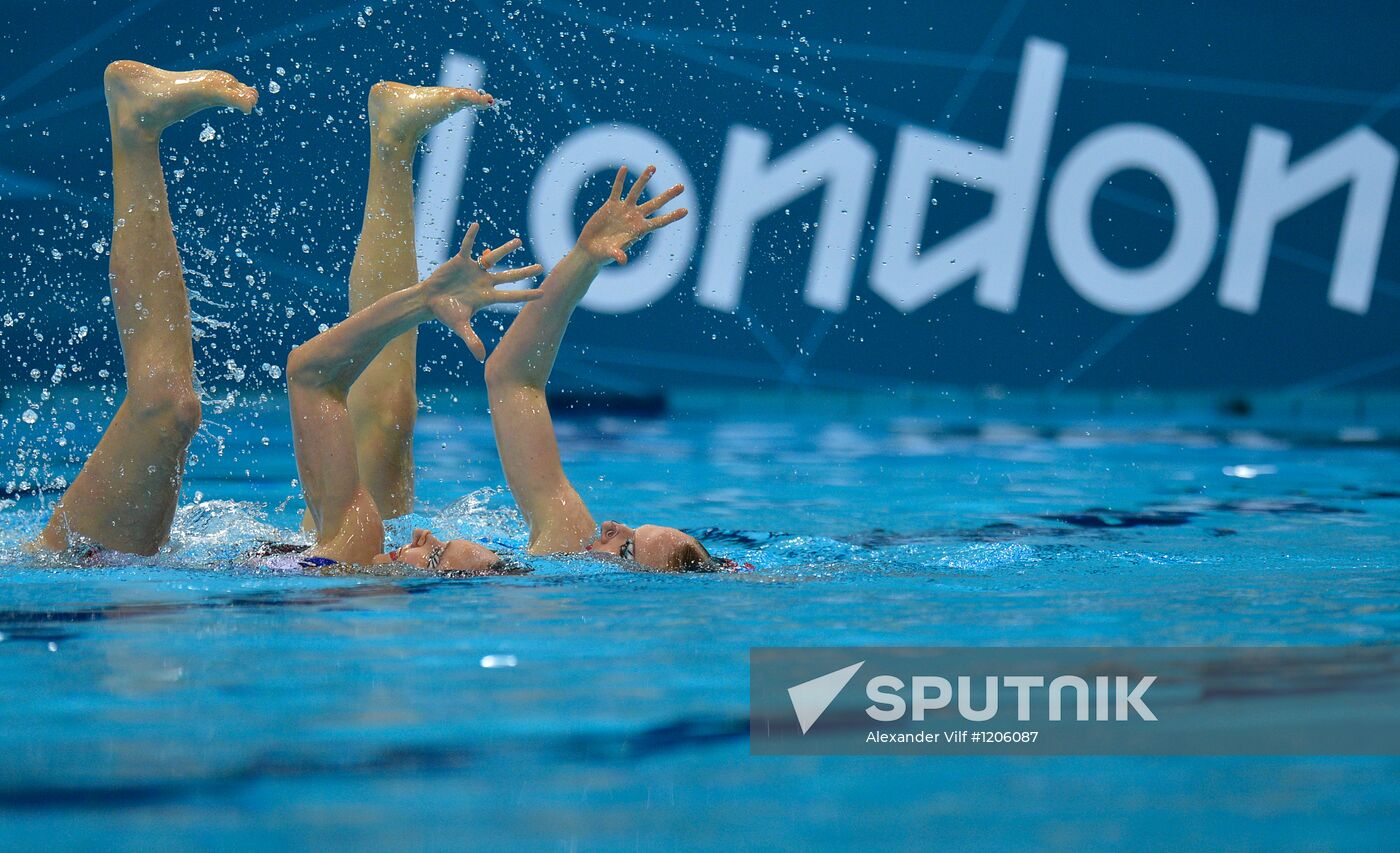 2012 Olympics. Synchronized Swimming Duet Finals