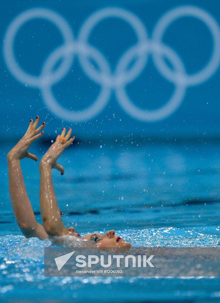 2012 Olympics. Synchronized Swimming Duet Finals