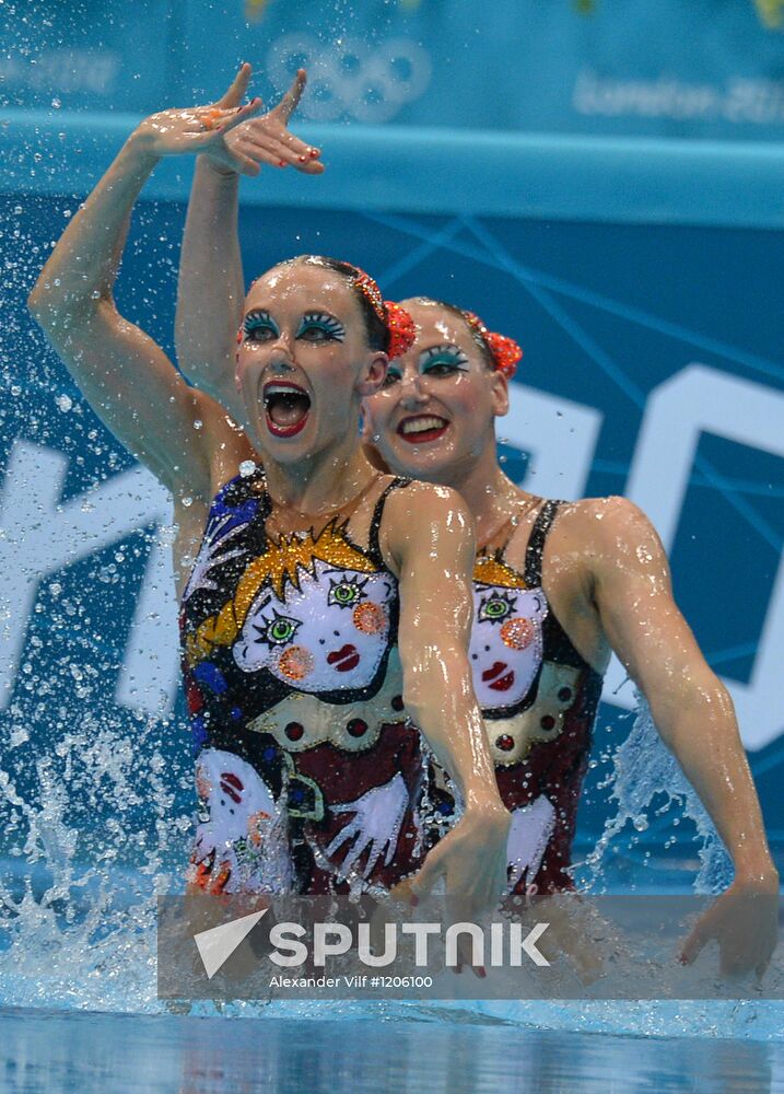 2012 Olympics. Synchronized Swimming Duet Finals